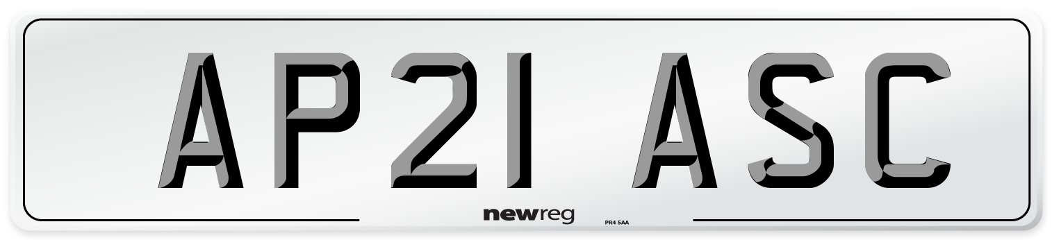 AP21 ASC Number Plate from New Reg